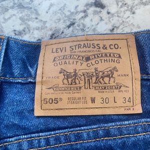 Vintage Orange Tab Levi Jeans 1980s 505
